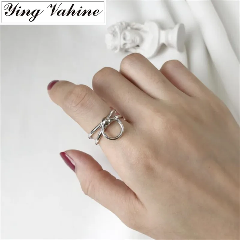 ying Vahine Lady's Ring Silver Jewelry 100% 925 Sterling Silver Double Lines with Circle Open Rings for Women
ying Vahine Lady's Ring Silver Jewelry 100% 925 Sterling Silver Double Lines with Circle Open Rings for Women