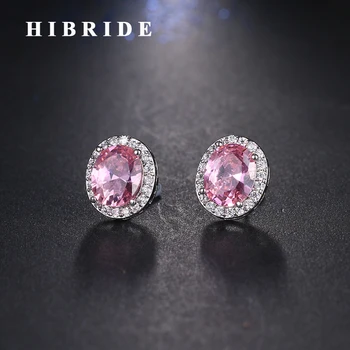 HIBRIDE Brincos 8 Colors Women Stud Earrings Pink Cubic Zircon Women Wedding Engagement Earring Fashion Jewelry E-403
HIBRIDE Brincos 8 Colors Women Stud Earrings Pink Cubic Zircon Women Wedding Engagement Earring Fashion Jewelry E-403