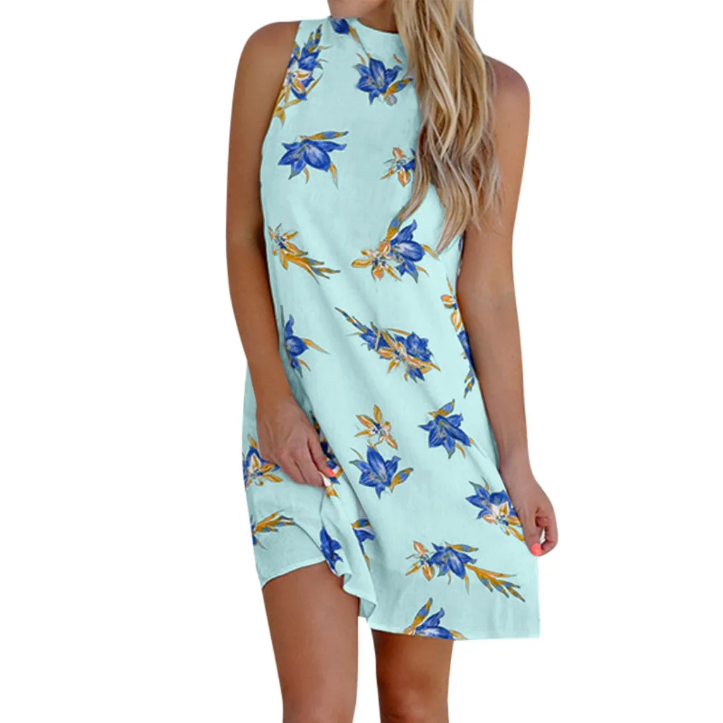 2019 Summer Women Beach Dress Sundress Polyester Printed Stand Sleeveless Dress Beach Party Dresses Plus Size L614
2019 Summer Women Beach Dress Sundress Polyester Printed Stand Sleeveless Dress Beach Party Dresses Plus Size L614