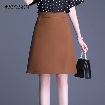 New Women Skirts Plus Size Loose A-Line Skirts Elegant Woman Office OL Skirts Casual Female High Waist Midi Skirt With Pocket
New Women Skirts Plus Size Loose A-Line Skirts Elegant Woman Office OL Skirts Casual Female High Waist Midi Skirt With Pocket