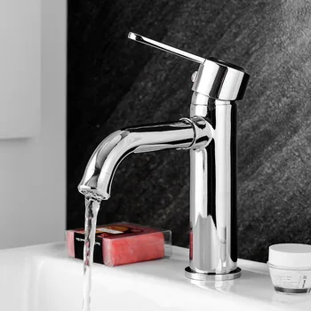 New modern style basin bathroom faucet deck installation hot and cold mixed stainless steel faucet 
New modern style basin bathroom faucet deck installation hot and cold mixed stainless steel faucet