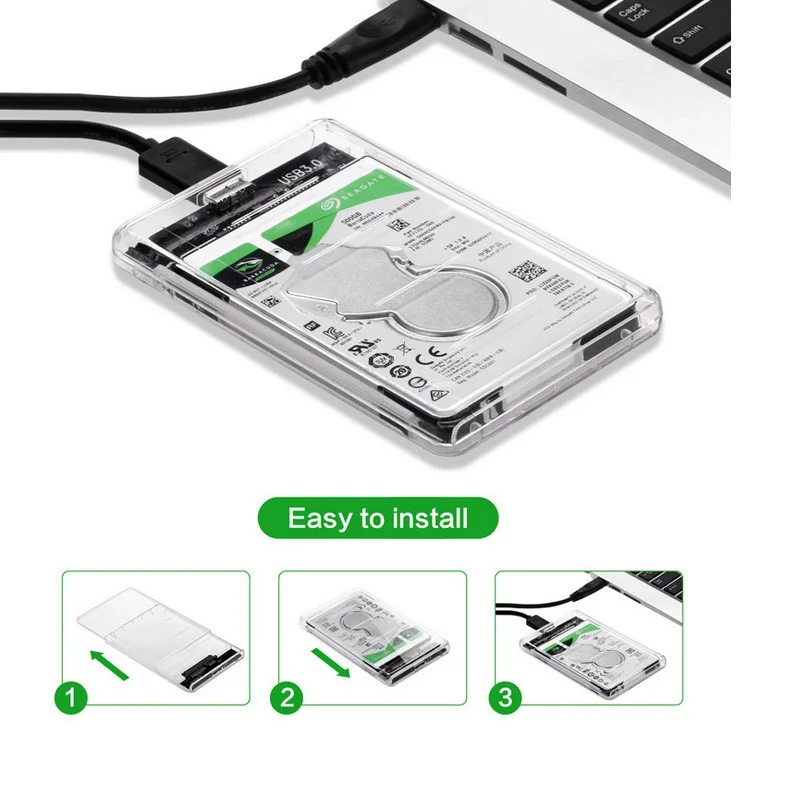 Высокоскоростной прозрачный корпус для жесткого диска USB 2,5 дюйма, 5 Гбит/с Sata HDD, внешний диск памяти с Micro-B на USB-кабель
Высокоскоростной прозрачный корпус для жесткого диска USB 2,5 дюйма, 5 Гбит/с Sata HDD, внешний диск памяти с Micro-B на USB-кабель