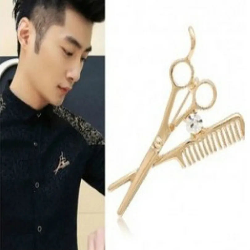Trendy Fashion Jewelry Scissors Crystal Brooch Decorative Accessories Barber Brooch Men Brooch Scissors Comb Small Suit Pin
Trendy Fashion Jewelry Scissors Crystal Brooch Decorative Accessories Barber Brooch Men Brooch Scissors Comb Small Suit Pin