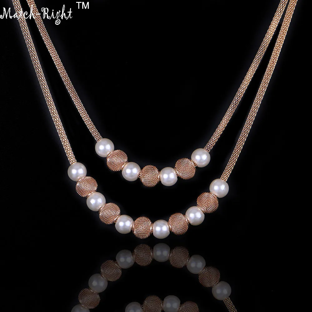 Match-Right Women Necklace Simulated Pearl Statement Necklaces Pendants Trendy Jewelry 2 layer Necklace Women Accessories NL527
Match-Right Women Necklace Simulated Pearl Statement Necklaces Pendants Trendy Jewelry 2 layer Necklace Women Accessories NL527