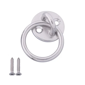 304 Stainless Steel M5 Round Sail Shade Pad Eye Plate U-shaped Hook Ring Welded with Screws
304 Stainless Steel M5 Round Sail Shade Pad Eye Plate U-shaped Hook Ring Welded with Screws