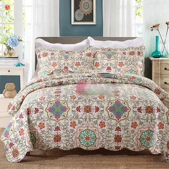 Home textile 3pcs flower bedding cover set red blue cotton 230*250cm quilt bedspread European and American style outlet bedding
Home textile 3pcs flower bedding cover set red blue cotton 230*250cm quilt bedspread European and American style outlet bedding