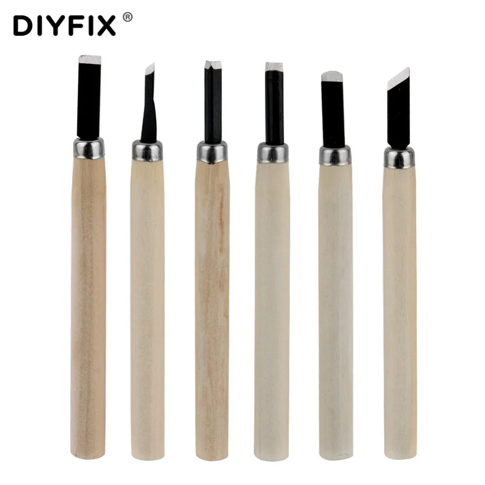 

DIYFIX Hand Wood Carving Chisels Knife Tools for Woodcut Working Clay Wax DIY Tools Arts Craft Cutter Woodworking Hand Tools Set