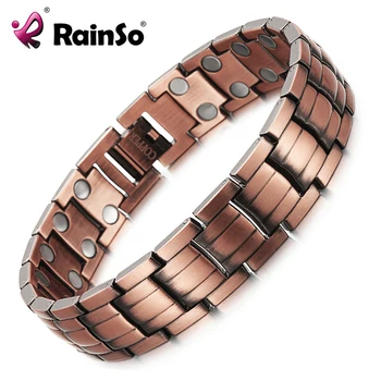RainSo Red Copper Magnetic Bracelet for Men Women 2 Row Magnet Healthy Bio Energy Bracelets & Bangles 2019 Father's Day Gift
RainSo Red Copper Magnetic Bracelet for Men Women 2 Row Magnet Healthy Bio Energy Bracelets & Bangles 2019 Father's Day Gift