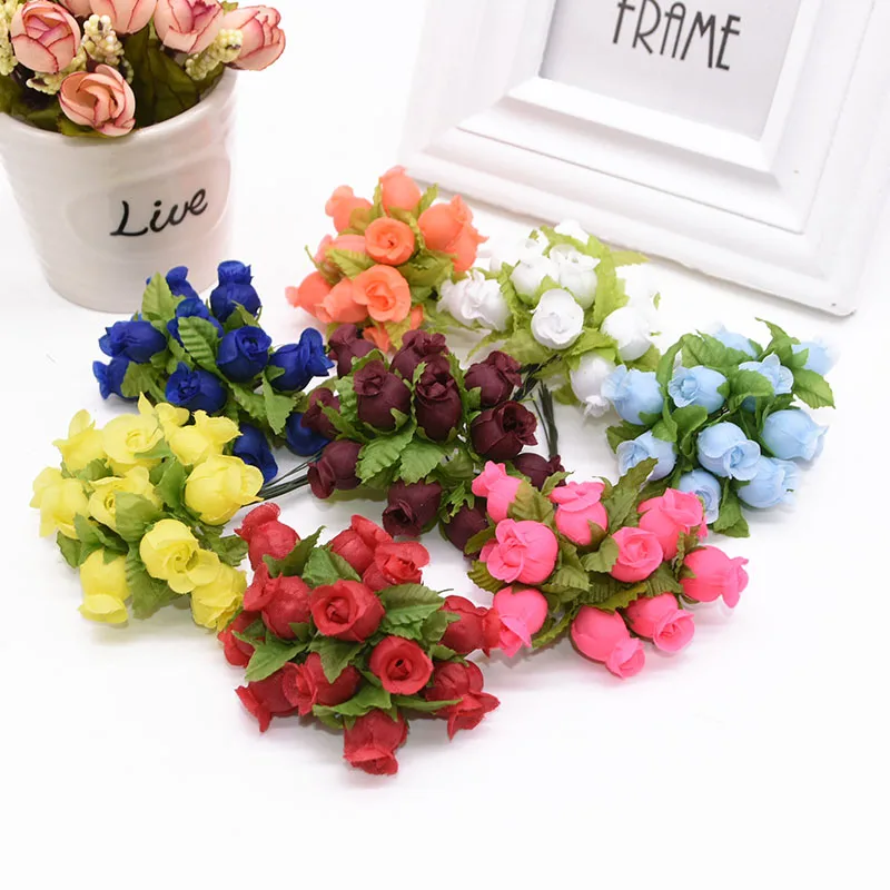 36pcs/lot 1cm Mini Artificial Silk Roses Fake Flower Bouquet for Wedding Party Home Decor DIY Wreath Scrapbook Craft Supplies
36pcs/lot 1cm Mini Artificial Silk Roses Fake Flower Bouquet for Wedding Party Home Decor DIY Wreath Scrapbook Craft Supplies