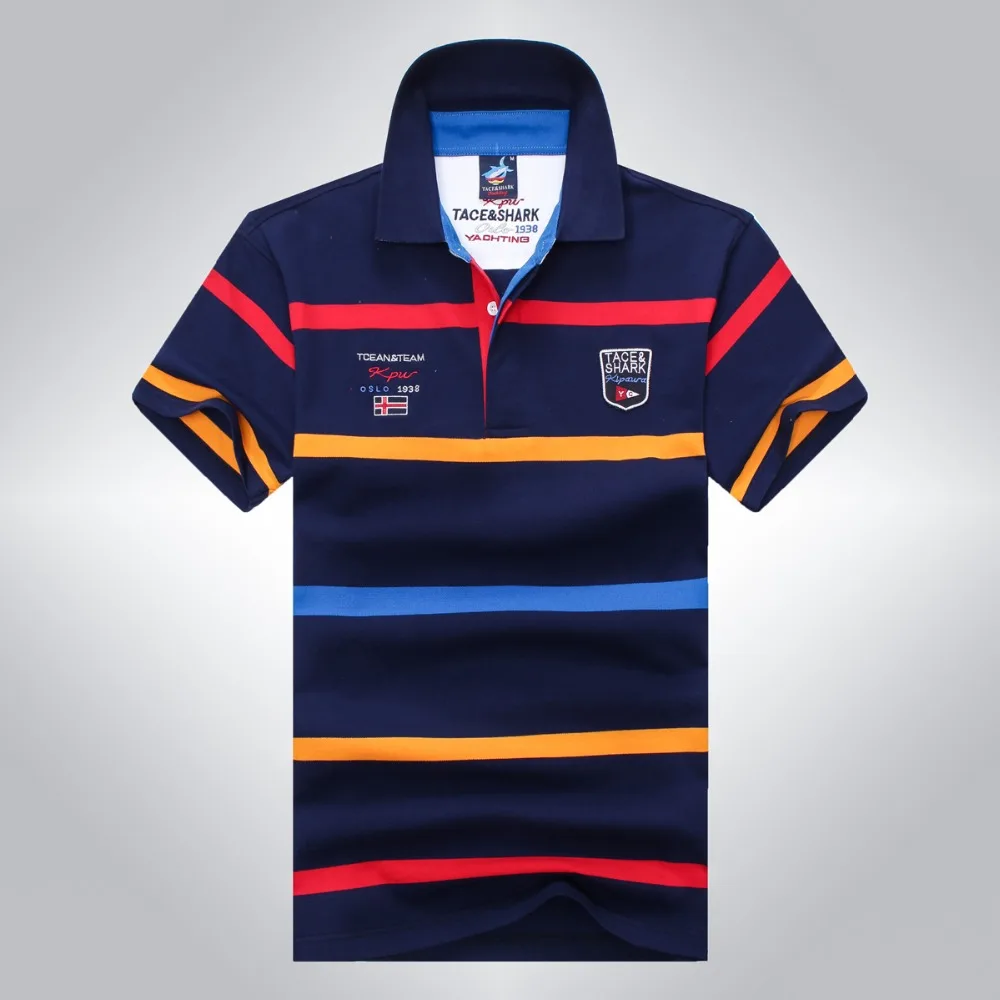 Men Clothes 2018 Brand Tace Shark t shirt men Casual Business Summer Tops Striped Lapel t-shirt men Short Sleeve Embroidery
Men Clothes 2018 Brand Tace Shark t shirt men Casual Business Summer Tops Striped Lapel t-shirt men Short Sleeve Embroidery