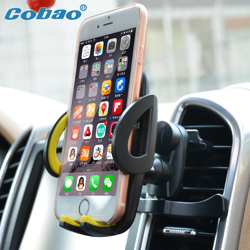 Image Cobao universal Car Mobile Phone Holder Adjustable 360 Rotate For Iphone 6 Plus 5s For Samsung Note 4 S6 S