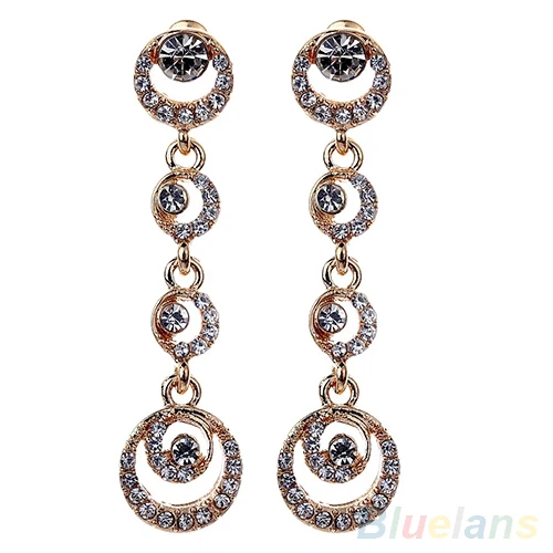 Bridal Circle Silver/ Dangle Earrings Chic Jewelry 4DA3
Bridal Circle Silver/ Dangle Earrings Chic Jewelry 4DA3