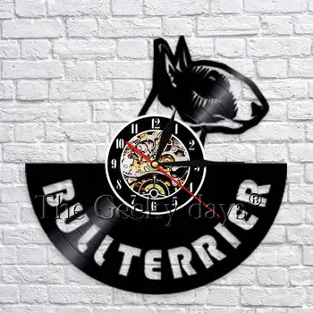 Bull Terrier Dog Silhouette 3D Wall Watch Clock Slient Vinyl Record Clocks Animal Pet Puppy Handmade Nursery Wall Art
Bull Terrier Dog Silhouette 3D Wall Watch Clock Slient Vinyl Record Clocks Animal Pet Puppy Handmade Nursery Wall Art
