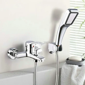 Free shipping Promotion Hot & Cold Bath Shower Mixer Faucet Wall Mount Silver Color Shower Faucet Water Saving Hand Shower ZR021
Free shipping Promotion Hot & Cold Bath Shower Mixer Faucet Wall Mount Silver Color Shower Faucet Water Saving Hand Shower ZR021