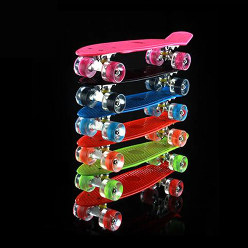 fish long Single warp board Teenagers adult children Banana skateboard PU 4wheels Flashing transparent Bodybuilding
fish long Single warp board Teenagers adult children Banana skateboard PU 4wheels Flashing transparent Bodybuilding