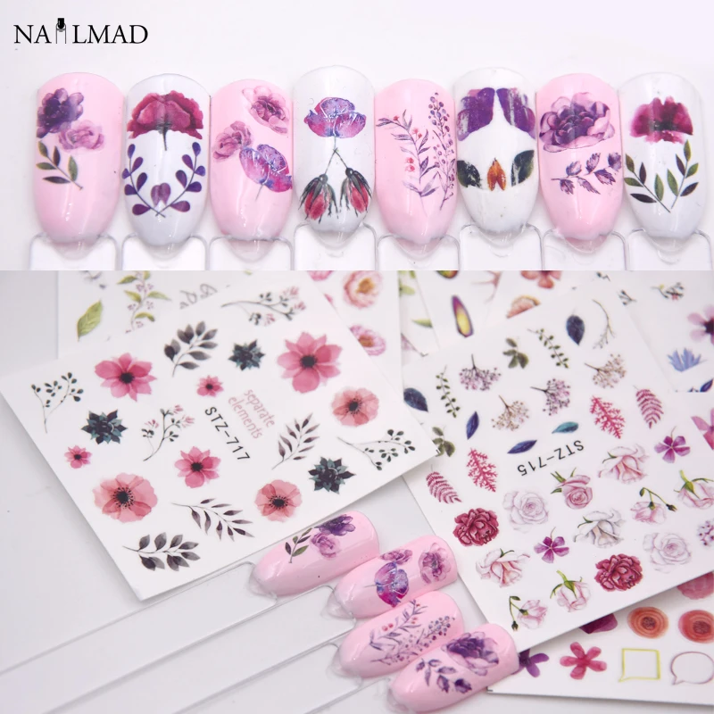 12pcs Watercolor Floral Sticker Dry Flower Pattern Nail Decals Set Leaf Vines Gel Manicure Lavender Water Slider
12pcs Watercolor Floral Sticker Dry Flower Pattern Nail Decals Set Leaf Vines Gel Manicure Lavender Water Slider