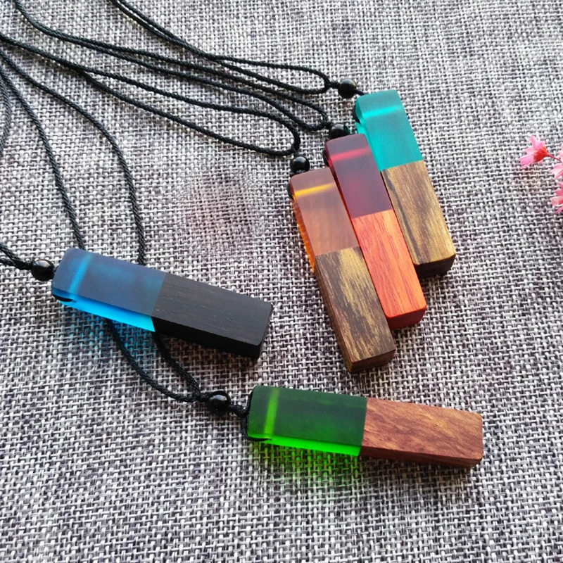Dayoff Trendy Woman Resin Handmade Pendant Necklaces Womens Jewelry Natural Wood Beads Rope Chian Christmas Gift N493 | Украшения и