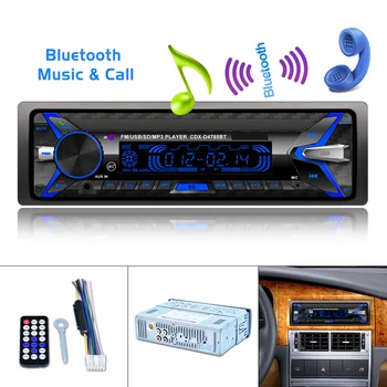 12V 1 Din Bluetooth Car Radio Audio Stereo MP3 Player 7 Color Light Front Detachable Panel Support SD / FM / AUX / USB
12V 1 Din Bluetooth Car Radio Audio Stereo MP3 Player 7 Color Light Front Detachable Panel Support SD / FM / AUX / USB