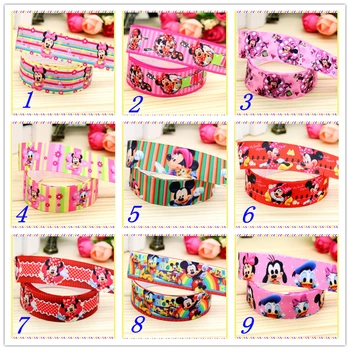 7/8'' Free shipping mickey minnie cartoon printed grosgrain ribbon hairbow headwear party decoration diy wholesale OEM 22mm D294 
7/8'' Free shipping mickey minnie cartoon printed grosgrain ribbon hairbow headwear party decoration diy wholesale OEM 22mm D294