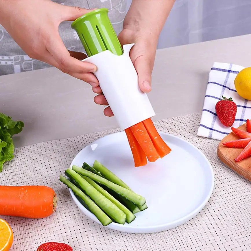 New Cucumber Slicer Tool 1PC Vegetable Kitchen Cucumber Divider Carrot Strawberry Slicer Splitter Gadget Cutting Tool
New Cucumber Slicer Tool 1PC Vegetable Kitchen Cucumber Divider Carrot Strawberry Slicer Splitter Gadget Cutting Tool