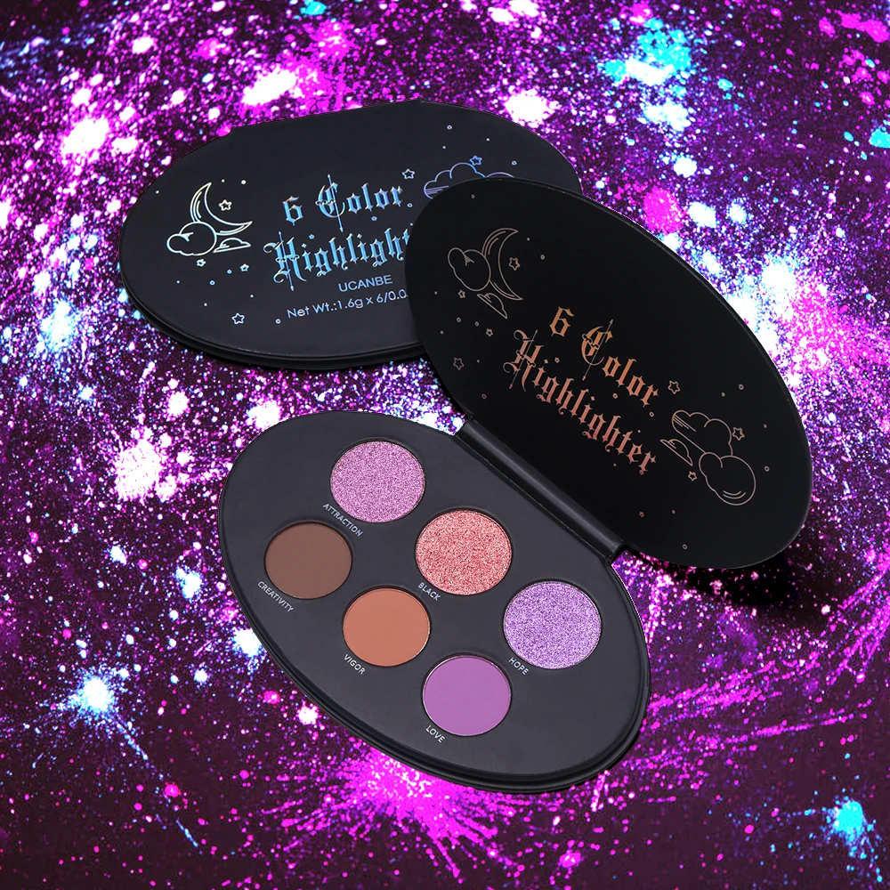 UCANBE Makeup 6 Color Fetish Blush + Highlighter Palette Face Powder Glitter Highlight Glow Kit
UCANBE Makeup 6 Color Fetish Blush + Highlighter Palette Face Powder Glitter Highlight Glow Kit
