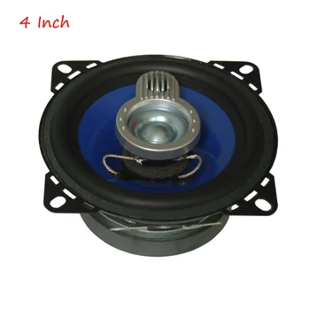 

New Arrival 1pc 4 Inch Door Rear Deck Speaker Injection Blue Cone Rubber Edge Auto 4 OHM 220Watts Car Audio Coaxial Speakers