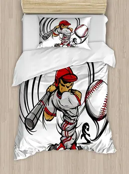 Teen Room Duvet Cover Set Baseball Cartoon Style Player Hitting the Ball Boys Kids Caricature Print Decor 4 Piece Bedding Set
Teen Room Duvet Cover Set Baseball Cartoon Style Player Hitting the Ball Boys Kids Caricature Print Decor 4 Piece Bedding Set
