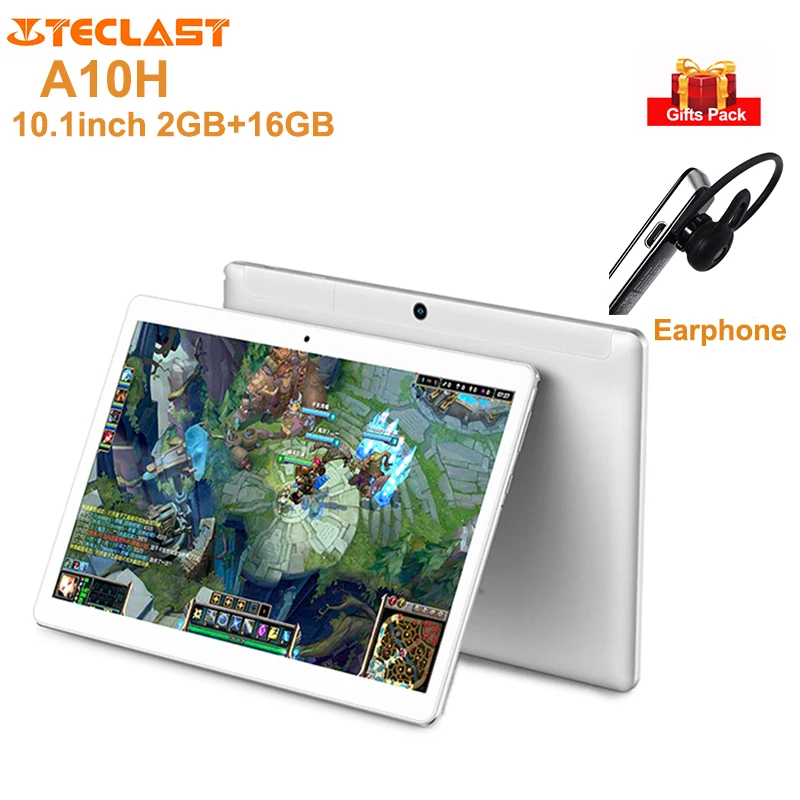 

Teclast A10H Tablet PC 10.1'' Android 7.0 MTK8163 Quad Core 1.3GHz 2GB+16GB 2.0MP+0.3MP Double Cams Dual WiFi Tablets PC GPS