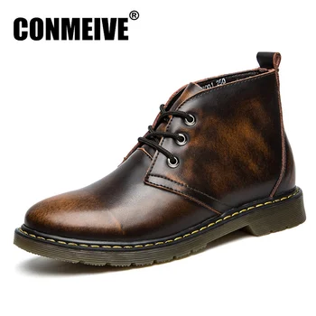 Brand Motorcycle Boots Men Round Toe Work Safety Shoes Fashion Winter Casual Leather Keep Warm Lace-up Man Military Ankle Boots
Brand Motorcycle Boots Men Round Toe Work Safety Shoes Fashion Winter Casual Leather Keep Warm Lace-up Man Military Ankle Boots