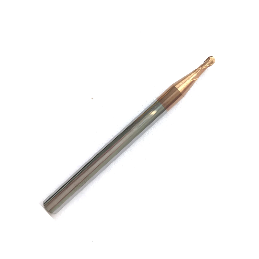 Radius=1.0mm 2 Flutes hrc55 R1.0*4*D4*50 solid carbide Ball nose End Mill CNC router bits tools Milling cutter With coated
Radius=1.0mm 2 Flutes hrc55 R1.0*4*D4*50 solid carbide Ball nose End Mill CNC router bits tools Milling cutter With coated