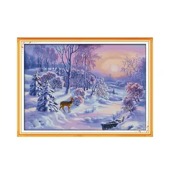 Winter forest snow sharp handmade diy11CT 14CT printed cloth furniture sewing embroidery cross stitch kit decorative painting
Winter forest snow sharp handmade diy11CT 14CT printed cloth furniture sewing embroidery cross stitch kit decorative painting