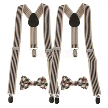 2sets Toddler Kids Boys Plaid Bowtie Y-back Suspender Set Clip-on Braces Dressing
2sets Toddler Kids Boys Plaid Bowtie Y-back Suspender Set Clip-on Braces Dressing