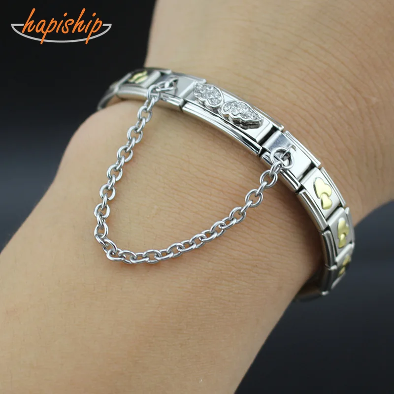 Hapiship 2018 Fashion Women Stainless Steel Bracelet 9mm Angle Wing Links Chain Flower Heart Bracelet Bangle Gift Jewelry G064-8
Hapiship 2018 Fashion Women Stainless Steel Bracelet 9mm Angle Wing Links Chain Flower Heart Bracelet Bangle Gift Jewelry G064-8