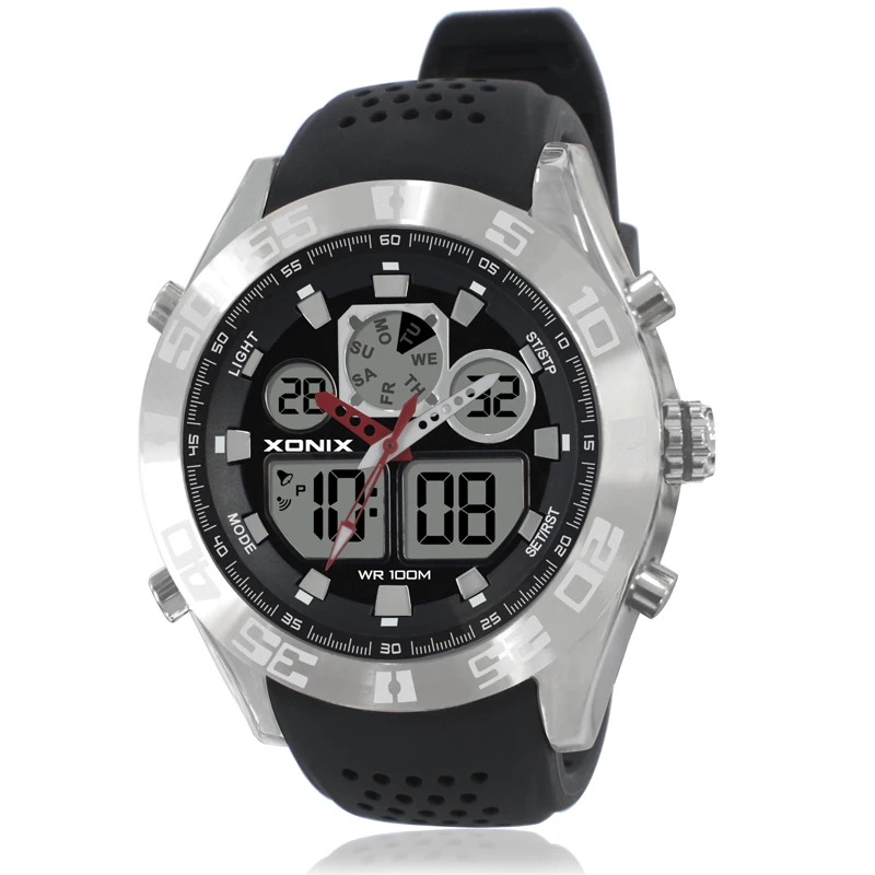 Mens Sports Watches Dual Display Digital Quartz Waterproof 100M LED Light Silicone Strap Swim Outdoor Watch GIFT
Mens Sports Watches Dual Display Digital Quartz Waterproof 100M LED Light Silicone Strap Swim Outdoor Watch GIFT