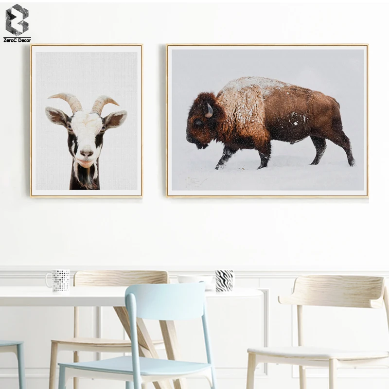 Goat Canvas Painting Nursery Wall Art Highland Cattle Poster and Print Nordic Lovely Animal Picture for Living Room Home Decor
Goat Canvas Painting Nursery Wall Art Highland Cattle Poster and Print Nordic Lovely Animal Picture for Living Room Home Decor