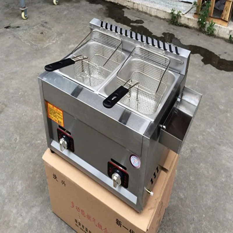 Газовая фритюрница для картофельных чипсов, газовая фритюрница для жарки вкусной курицы, двухцилиндровая фритюрница
Газовая фритюрница для картофельных чипсов, газовая фритюрница для жарки вкусной курицы, двухцилиндровая фритюрница