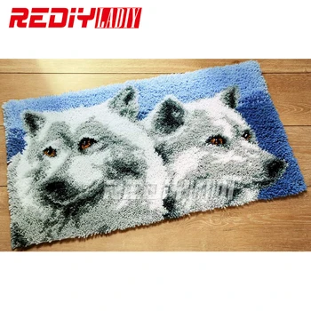 Hot Latch Hook Rug Kits DIY Needlework Unfinished Crocheting Rug Yarn Cushion Mat Wolf Brothers Embroidery Carpet Free Shipping
Hot Latch Hook Rug Kits DIY Needlework Unfinished Crocheting Rug Yarn Cushion Mat Wolf Brothers Embroidery Carpet Free Shipping