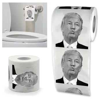 

1PC Donald Trump Toilet Paper Roll President Toilet Paper Roll Novel Gag Gift Prank Joke