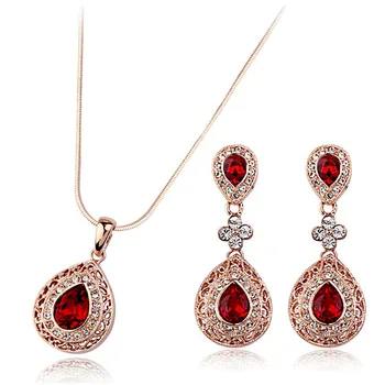 Rose Gold Color and 100% Austria Crystal Necklace+Earrings Bridal Jewelry Sets For Women Fashion Party Jewelry Wholesale
Rose Gold Color and 100% Austria Crystal Necklace+Earrings Bridal Jewelry Sets For Women Fashion Party Jewelry Wholesale
