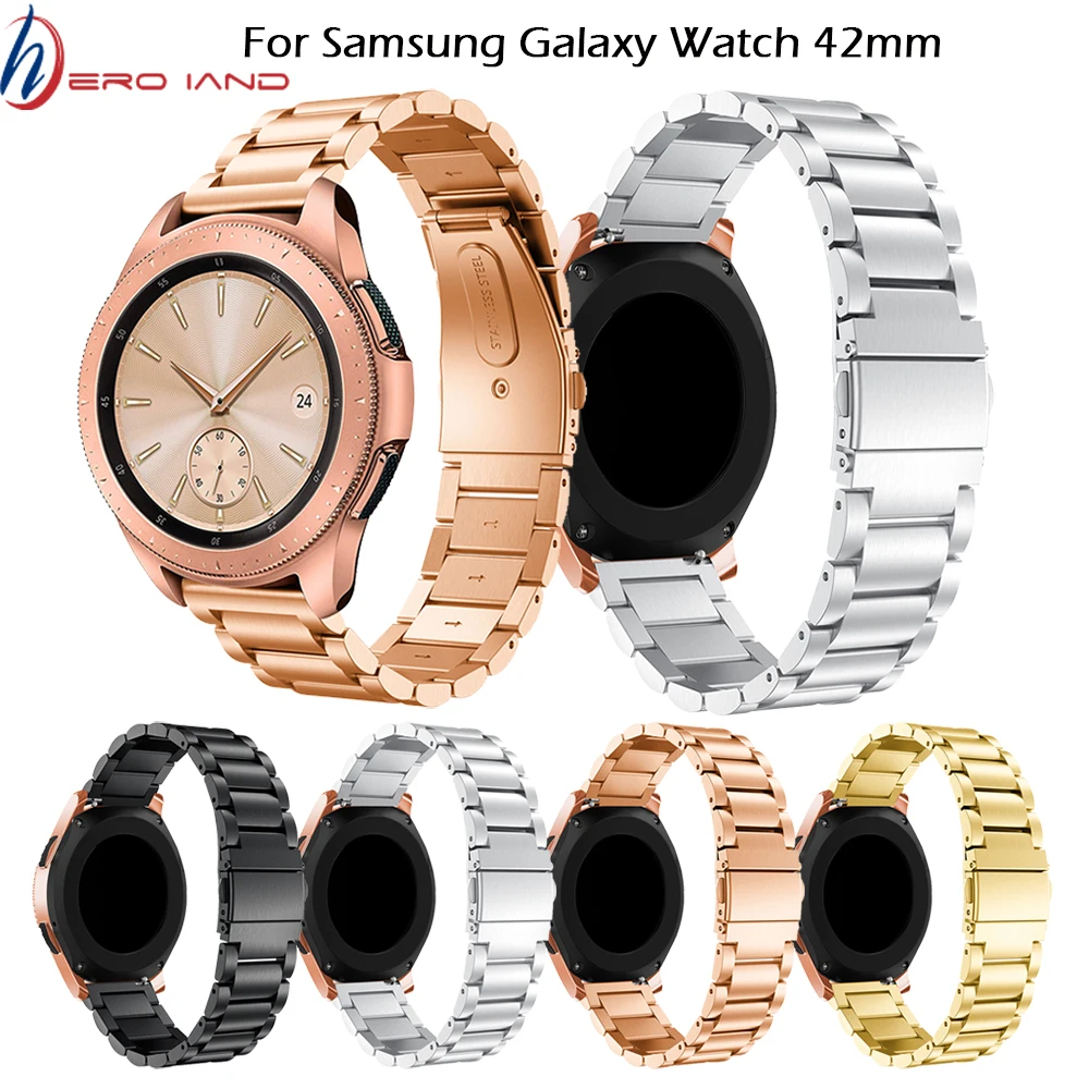 3 Pointer Stainless Steel Watchband 20mm for Samsung Galaxy Watch 42mm Rose Gold Metal Strap Band for Samsung Gear S2
3 Pointer Stainless Steel Watchband 20mm for Samsung Galaxy Watch 42mm Rose Gold Metal Strap Band for Samsung Gear S2