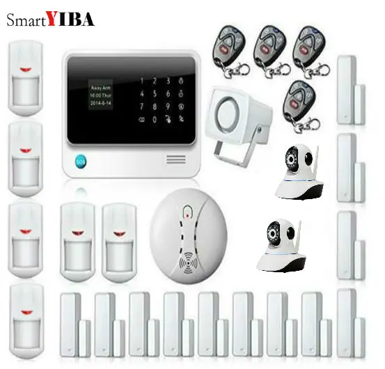 SmartYIBA WIFI Alarmas De Seguridad Para Casa Alarme Maison Allarme Casa IOS/Android APP Control IP Camera Smoke Alarm Kits
SmartYIBA WIFI Alarmas De Seguridad Para Casa Alarme Maison Allarme Casa IOS/Android APP Control IP Camera Smoke Alarm Kits