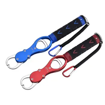 High Quality Aluminum Alloy Fishing Tackle Stainless Steel Pliers Fish Clamp Hook Line Fishes Cutter Lip Tightening Tool Clip