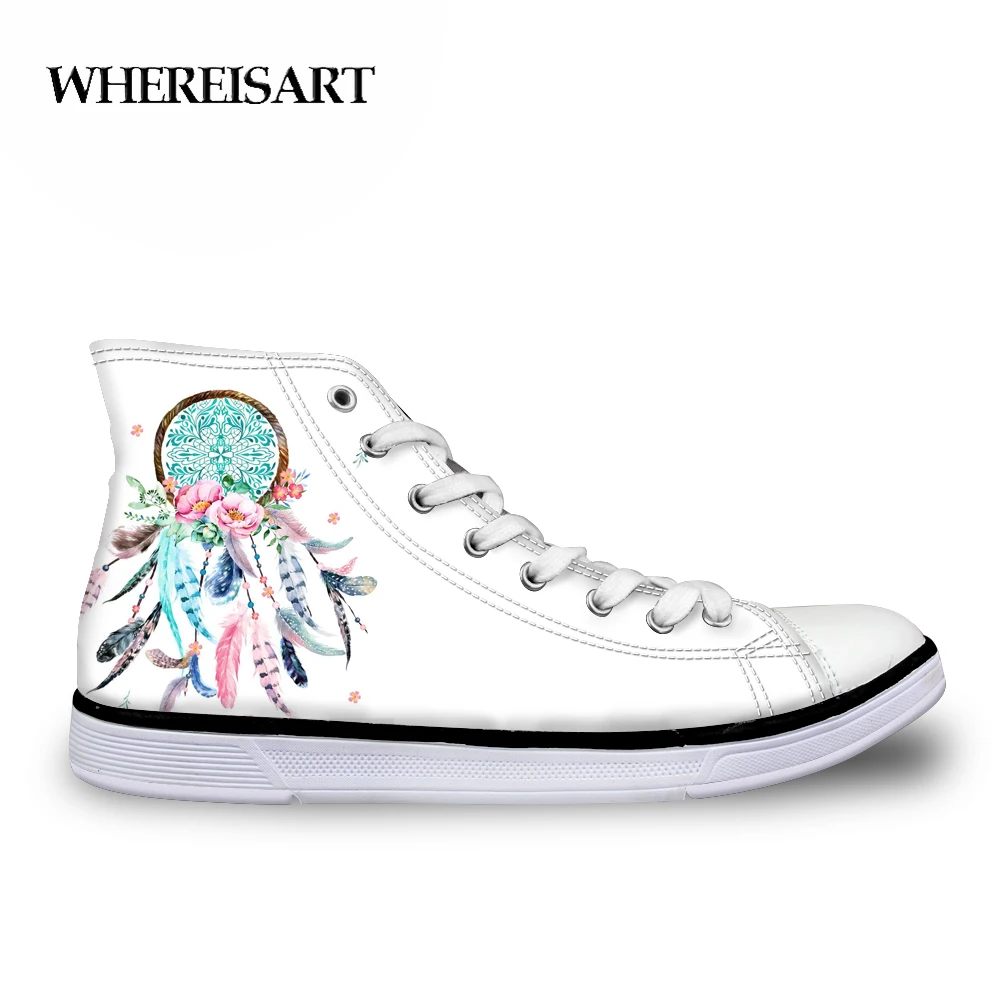 WHEREISART 2019 Fashion Dream Catcher Design Women High Top Canvas Flats Vulcanize Shoes White Shoes Sneakers Women's Zapatos
WHEREISART 2019 Fashion Dream Catcher Design Women High Top Canvas Flats Vulcanize Shoes White Shoes Sneakers Women's Zapatos