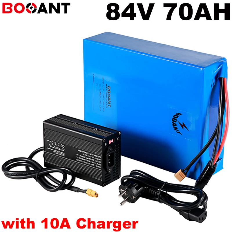 + 10А зарядное устройство E-bike литиевая батарея 84V 70AH для Samsung 35E 18650 Электрический