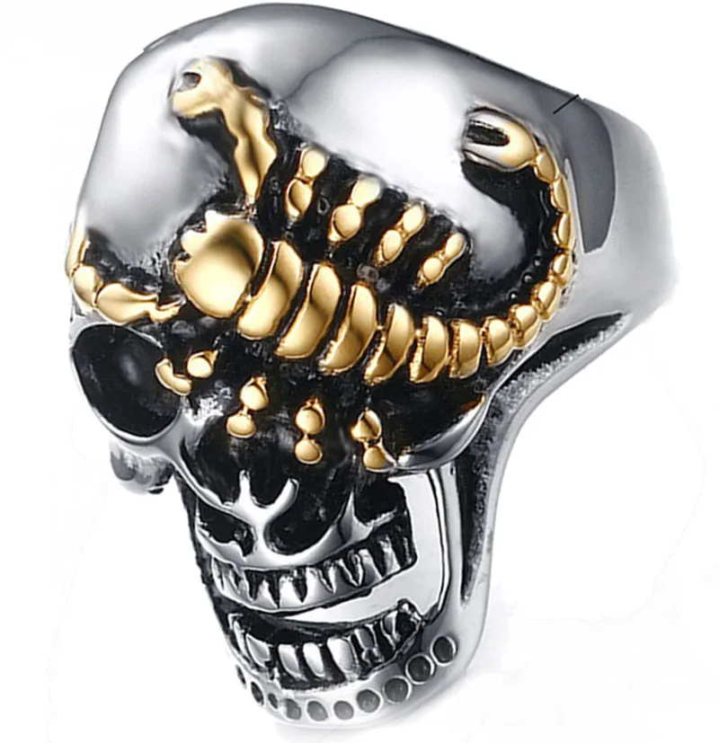 Mens Punk Biker Rings Sugar Skull Ring Skeleton Stainless Steel Casting Black Gold
Mens Punk Biker Rings Sugar Skull Ring Skeleton Stainless Steel Casting Black Gold