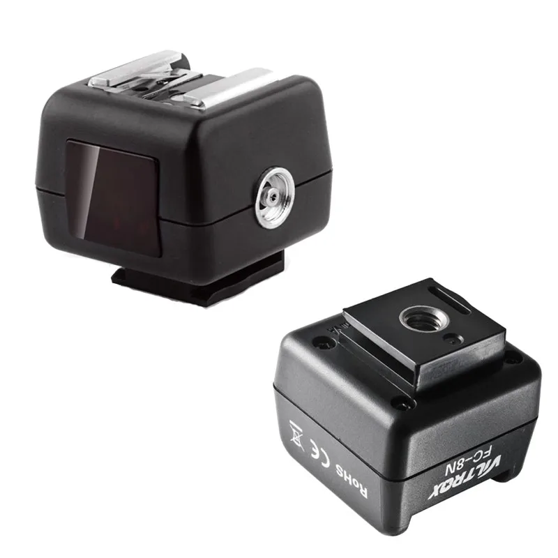 Viltrox FC-8N Wireless Hot Shoe Flash Remote Slave Trigger Converter w/ PC Socket for Canon Nikon Flash to Sony Minolta DSLR
Viltrox FC-8N Wireless Hot Shoe Flash Remote Slave Trigger Converter w/ PC Socket for Canon Nikon Flash to Sony Minolta DSLR