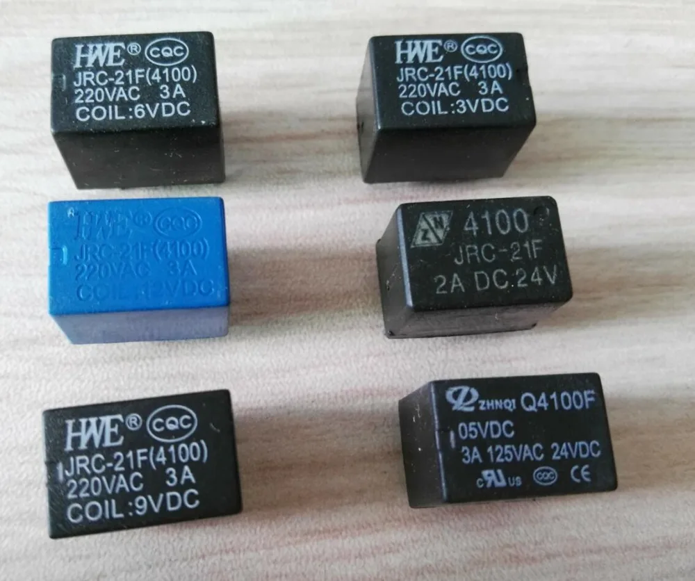 2pcs Miniature PCB relay 6 pins mini relay DC 3V 5V 9V 12V 24V JRC-21F 4100 relay switch
2pcs Miniature PCB relay 6 pins mini relay DC 3V 5V 9V 12V 24V JRC-21F 4100 relay switch