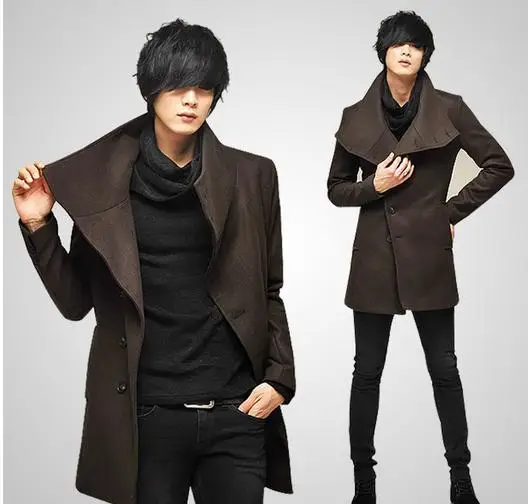 Men's wool coat jacket Men's Slim new winter coat Korean version of the long woolen overcoats #5008
Men's wool coat jacket Men's Slim new winter coat Korean version of the long woolen overcoats #5008