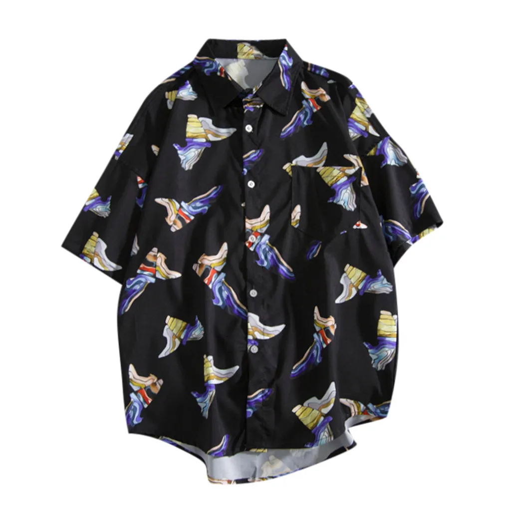 Womail 2019 Mens Summer Fashion Shirts Casual Multicolor Cartoon Pattern Printed Beach Tops Blouse Shirt Men Short Sleeve Loose
Womail 2019 Mens Summer Fashion Shirts Casual Multicolor Cartoon Pattern Printed Beach Tops Blouse Shirt Men Short Sleeve Loose