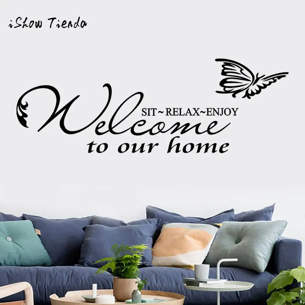 Welcome To our Home Wall Stickers Removable Art Vinyl Mural Home Decor Living Room vinilos adesivo de parede stickers muraux
Welcome To our Home Wall Stickers Removable Art Vinyl Mural Home Decor Living Room vinilos adesivo de parede stickers muraux